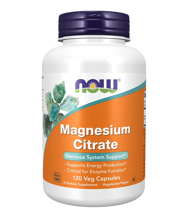 NOW FOODS | MAGNESIUM CITRATE NERVOUS SYSTEM SUPPORT VEG CAPSULES